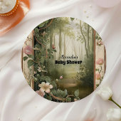 魔法フローラフォレスト赤ちゃんシャワー ペーパープレート