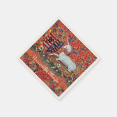 魔法フローラ紋章モノグラム用ユニコーン スタンダードカクテルナプキン (角)