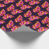 魔法フローラ蝶オンパープル ラッピングペーパー (角)