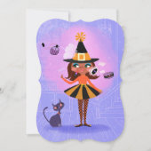 魔法ブラウンヘアウィッチラベンダー&ピンクディ空白のー 招待状 (正面)