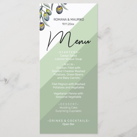 魔法ブルーグリーンオリーブ水カラーハンド絵を描 メニュー (正面)