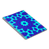 魔法ブルー万華鏡のように千変万化するパターン栄えた ノートブック (右側)