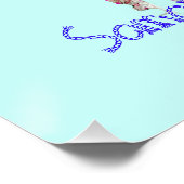 魔法ブルー水バラ光沢ポスター ポスター (コーナー)