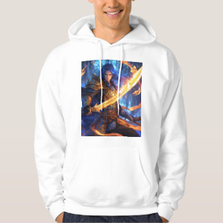「魔法ブレードのブルーフレイムスTシャツデザイン」 パーカ