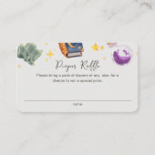 魔法ベビーハロウィンヌオムツラッフルベビーシャワー エンクロージャーカード (正面)