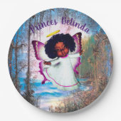 魔法ベビーバタフライフェアリー赤ちゃんシャワー ペーパープレート (正面)