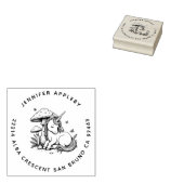 魔法ベビーユニコーンアンダートゥール差出人住所 ラバースタンプ (押印)