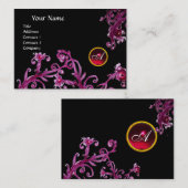 魔法ベリーモノグラム黒玉赤ブルゴーニュ 名刺 (正面/裏面)