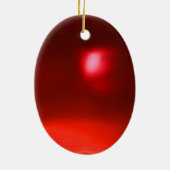 魔法ベリー写真テンプレートレッドルビー セラミックオーナメント (裏面)