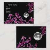 魔法ベリー白色晶質モノグラムブラック 名刺 (正面/裏面)