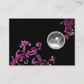魔法ベリー白色晶質モノグラムブラック 名刺 (裏面)