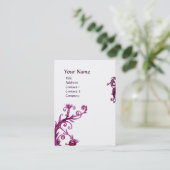 魔法ベリー4モノグラム白パープルレッド 名刺 (スタンド正面)