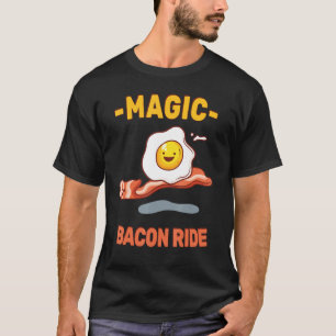 魔法ベーコンライドおもしろいプンインティムエッグラバーピン Tシャツ