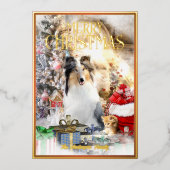 魔法ペッツクリスマスブルーメルレコリー&キットン –  箔シーズンカード (正面)