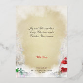 魔法ペッツクリスマスブルーメルレコリー&キットン –  箔シーズンカード (裏面)