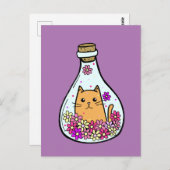 魔法ボトルキャットポストカード ポストカード (正面/裏面)
