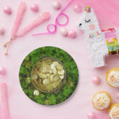 魔法ポット金ゴールドとシャムロック! ペーパープレート (パーティー)