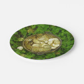 魔法ポット金ゴールドとシャムロック! ペーパープレート (アングル)