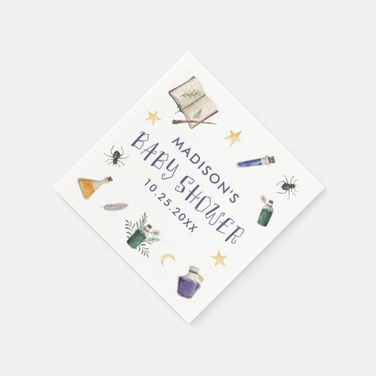 魔法ポーションお洒落ハロウィーンベイビーシャワー スタンダードカクテルナプキン (角)