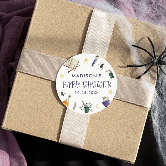 魔法ポーションお洒落ハロウィーンベイビーシャワー ラウンドシール