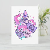 魔法ポーションかわいいピンクハロウィンポーションボトル 招待状 (スタンド正面)