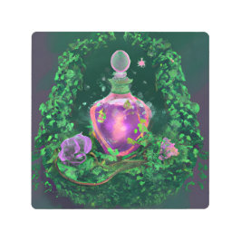 魔法ポーションとアイビー メタルプリント