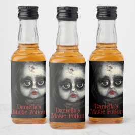 魔法ポーション怖いゴシックドールハロウィーン リキュールボトルラベル