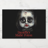 魔法ポーション怖いゴシックドールハロウィーン リキュールボトルラベル (シングルラベル)