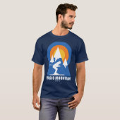 魔法マウンテンスキーサンセットレトロ Tシャツ (正面フル)