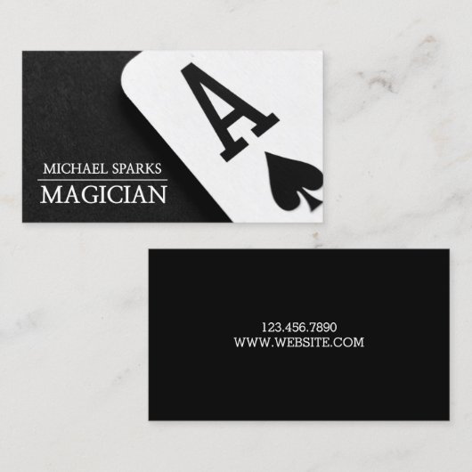 魔法マジシモダンャンカードトランプのポーカーエンターテイメント 名刺 (正面/裏面)