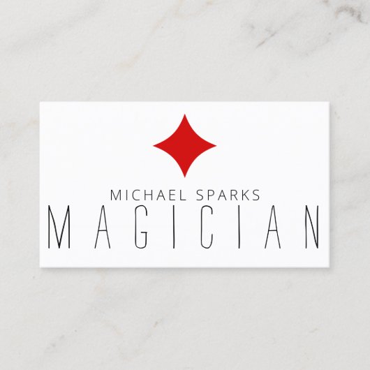 魔法マジシモダンャンカードトランプのポーカーエンターテイメント 名刺 (正面)