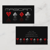 魔法マジシャンカードトランプのポーカートリックエンターテイメント 名刺 (正面/裏面)