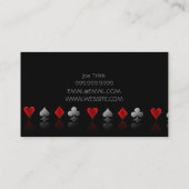 魔法マジシャンカードトランプのポーカートリックエンターテイメント 名刺 (裏面)