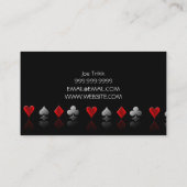 魔法マジシャンカードトランプのポーカートリックエンターテイメント 名刺 (裏面)