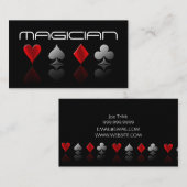 魔法マジシャンカードトランプのポーカートリックエンターテイメント 名刺 (正面/裏面)