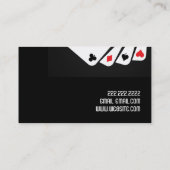 魔法マジシャンカードトリックトランプのポーカーチップエンターテイメント 名刺 (裏面)