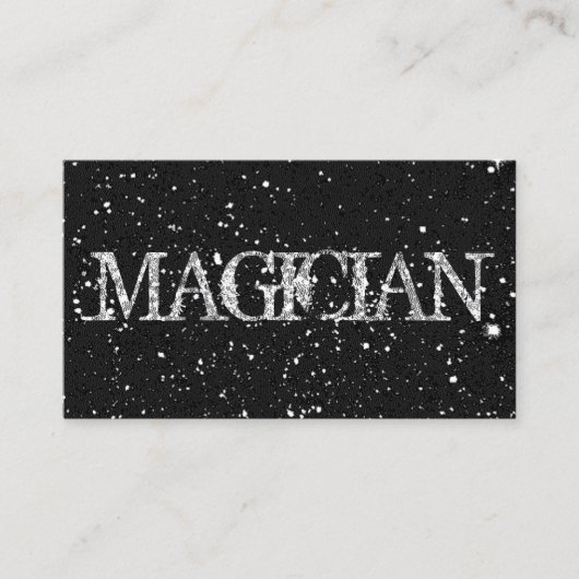 魔法マジシャンカードトリックトランプのポーカーチップエンターテイメント 名刺 (正面)