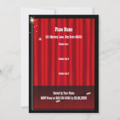 魔法マジシャンバースデーパーティーカスタム招待状 招待状 (裏面)