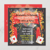 魔法マジシャンパーティの招待状 招待状 (正面/裏面)