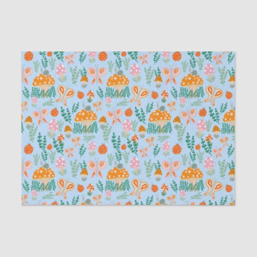 魔法マッシュルームかわいい蝶カタツムリ 薄葉紙 (正面)