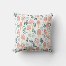 魔法マッシュルームの森のパターン クッション