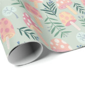 魔法マッシュルームの森のパターン ラッピングペーパー (ロールコーナー)