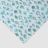 魔法マッシュルームの水の色の森パターン 薄葉紙 (詳細)