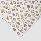 魔法マッシュルームの水の色の森パターン 薄葉紙 (詳細)