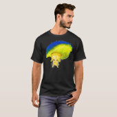 魔法マッシュルームの蒸汗白熱［赤熱］光を放つ菌 Tシャツ (正面フル)
