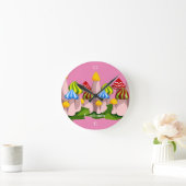 魔法マッシュルームカテドラルサンダー_コーブ ラウンド壁時計 (ホーム)