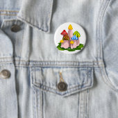 魔法マッシュルームカテドラルサンダー_コーブ 缶バッジ (インサイチュ)