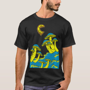 魔法マッシュルームサイケデリックムーンEDMトリップ(幻覚体験)のようなガレーG Tシャツ