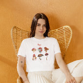 魔法マッシュルームヨガ瞑想キャンピングアート真菌 Tシャツ