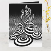 魔法マッシュルーム大型挨拶カード カード (黄色い花)